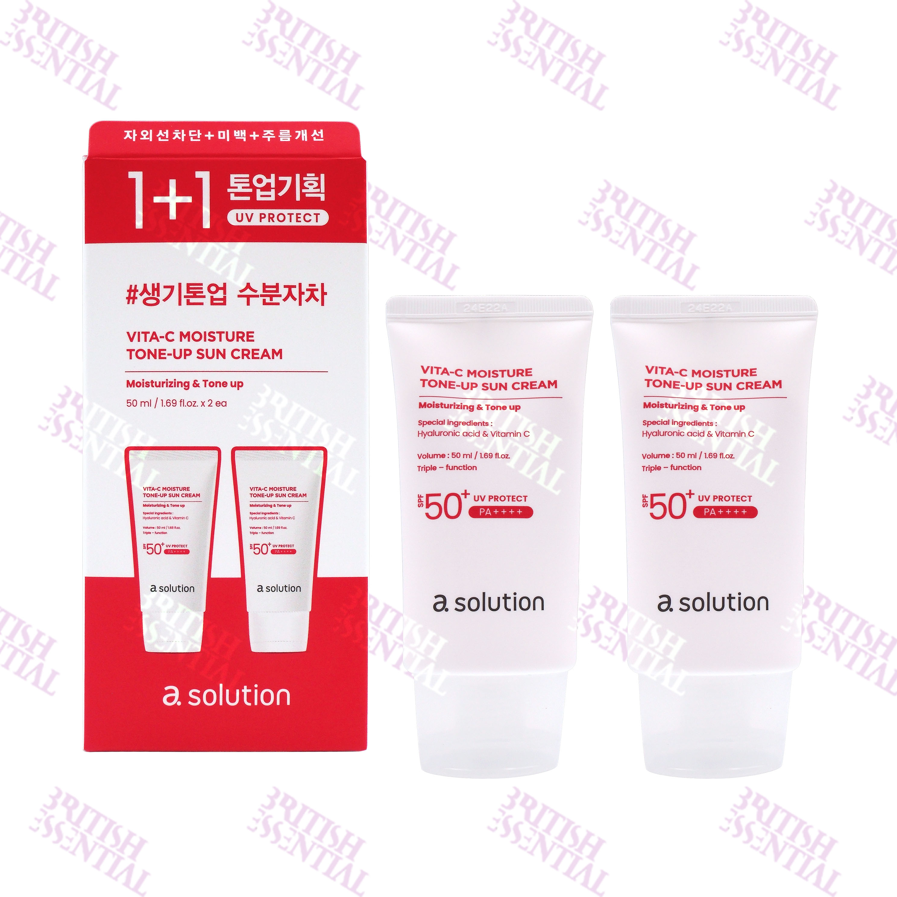 A-SOLUTION VITA-C MOISTURE TONE-UP SUN CREAM 50ml*2