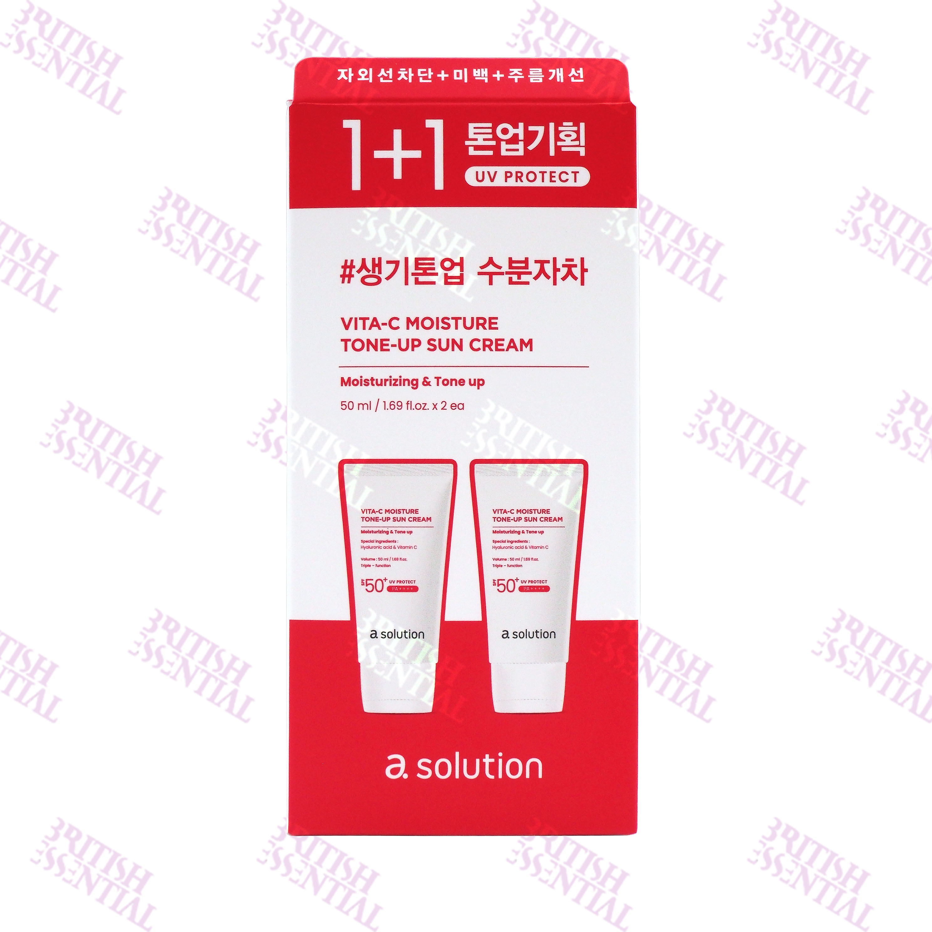 A-SOLUTION VITA-C MOISTURE TONE-UP SUN CREAM 50ml*2