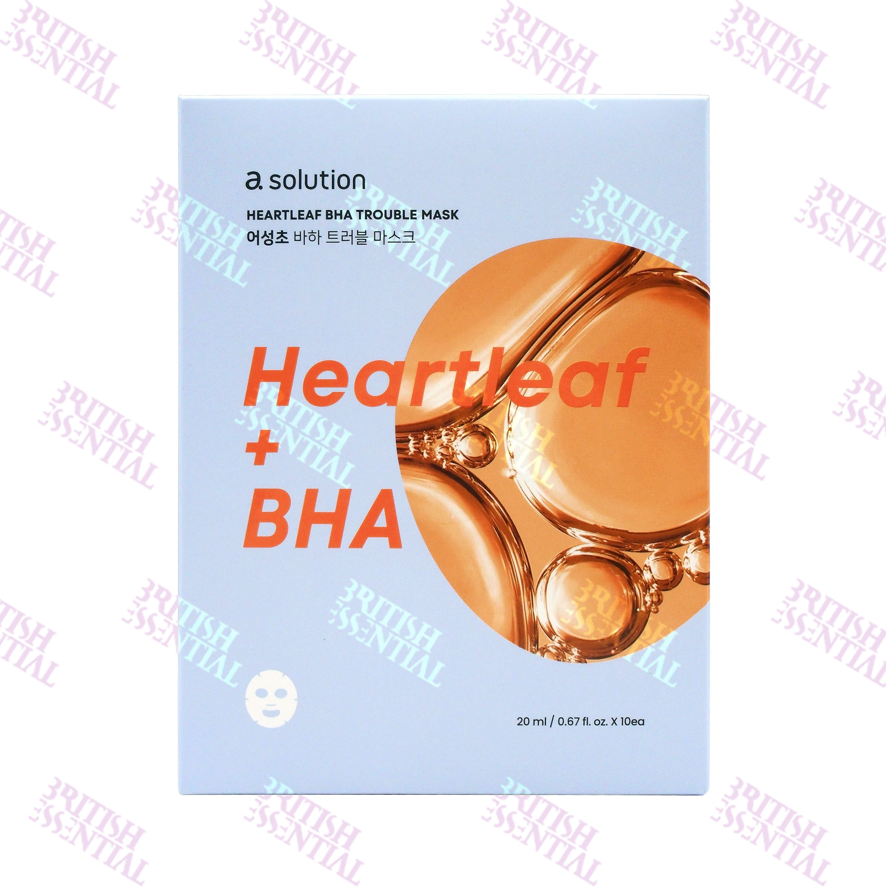 A-SOLUTION HEARTLEAF BHA TROUBLE MASK 20ml(10 EA)